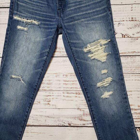 Abercrombie  & Fitch Ames slim boyfriend distressed ripped jeans size 24 - Picture 15 of 15